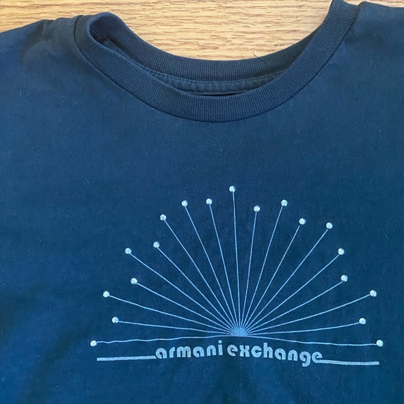A/X Armani Exchange Tshirt Adult Medium FADED BLACK Logo Slim Fit REVIEW PICS - Picture 3 of 6